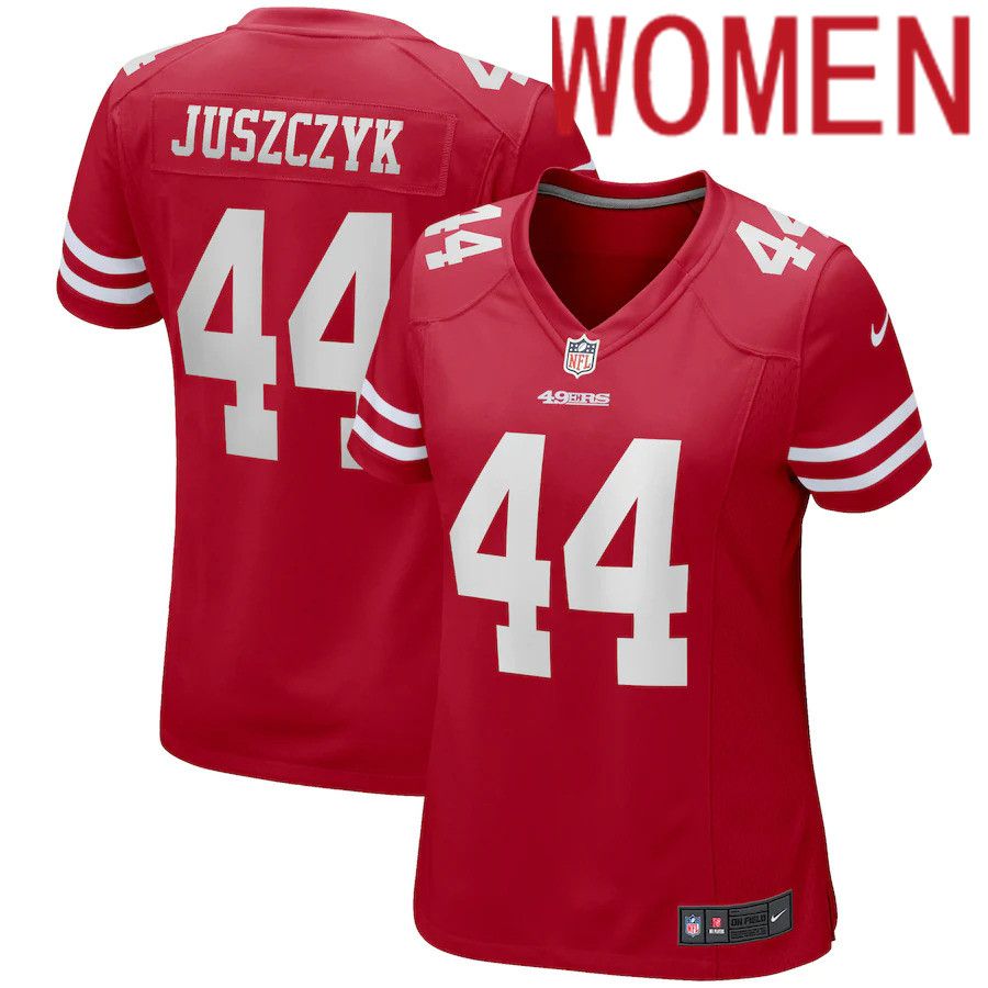 Women San Francisco 49ers #44 Kyle Juszczyk Nike Red Game NFL Jersey